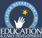  Alaska Department of Education and Early Development logo - hand reaching for a star