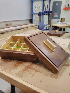 jewelry box made by student with lid off 