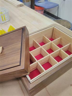 box with lid open  