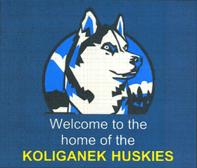 Koliganek Huskies School Logo 